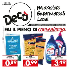 Anteprima del volantino Decò Maxistore, Supermercati, Local - Sicilia catalogo valido a partire dal 05.01.2026