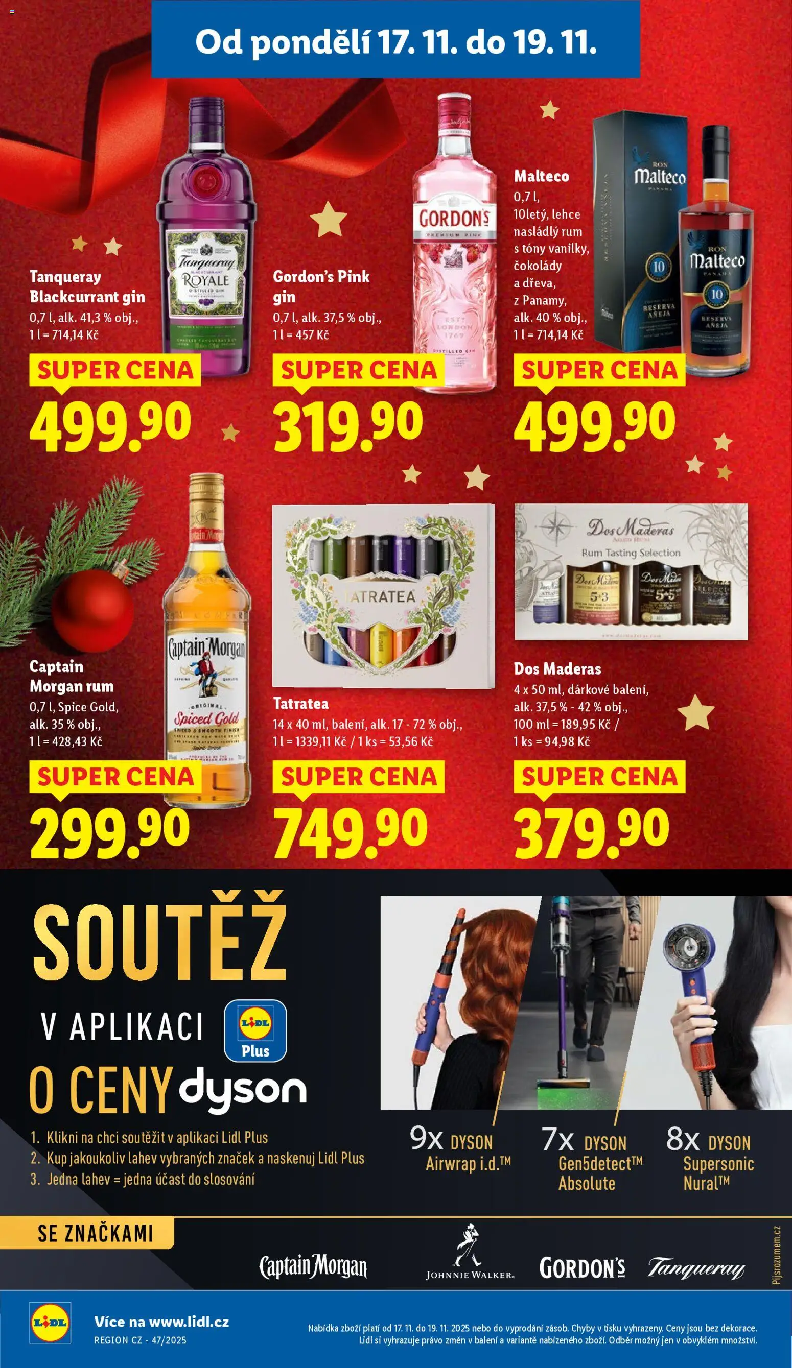 Lidl Black Friday od 17.11.2025 | Strana: 32 | Produkty: Finish, Gin, Captain Morgan, Tatratea