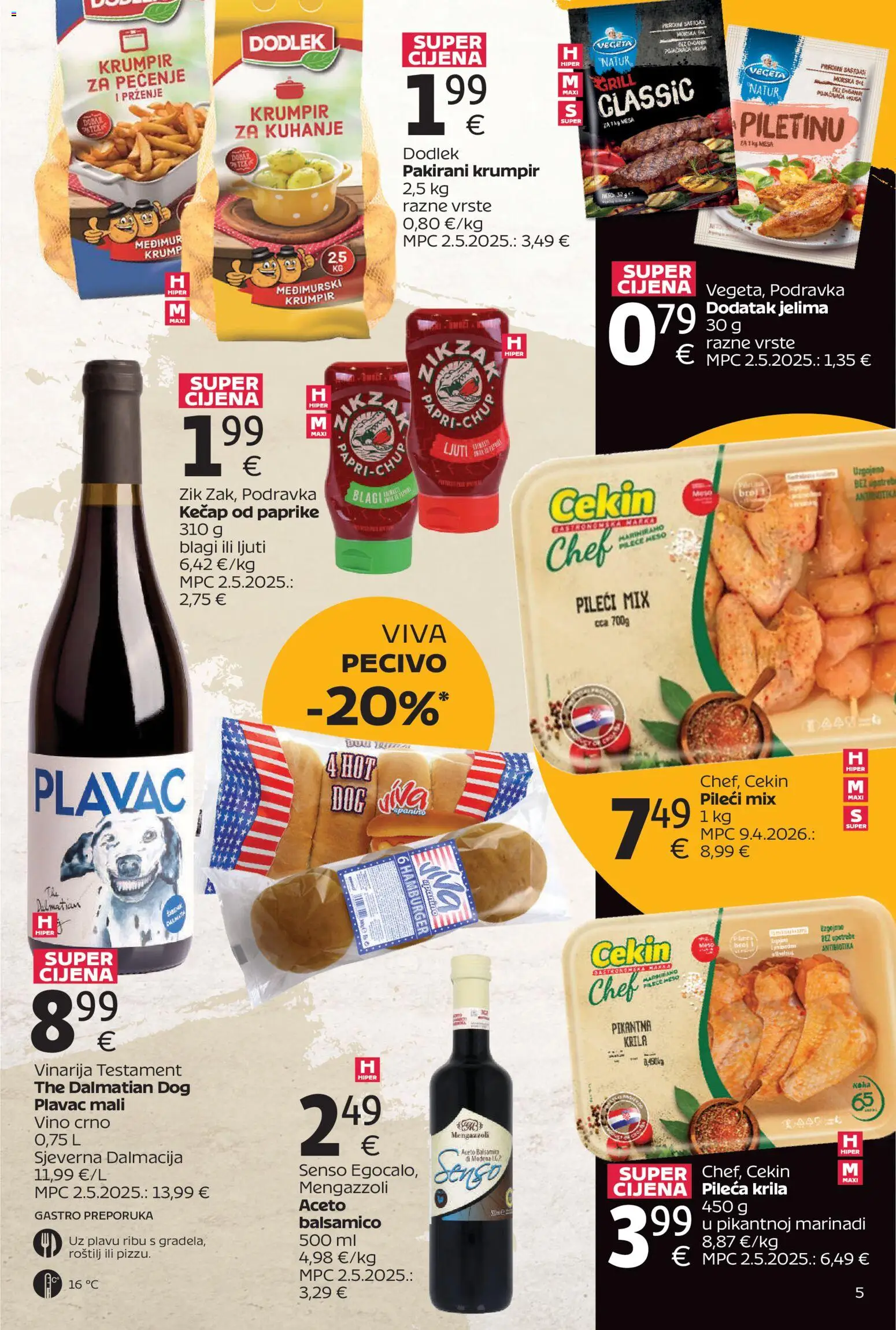 Tommy katalog | vrijedi od 27.04.2026 | Stranica: 5 | Proizvodi: Meso, Krumpir, Sol, Vegeta