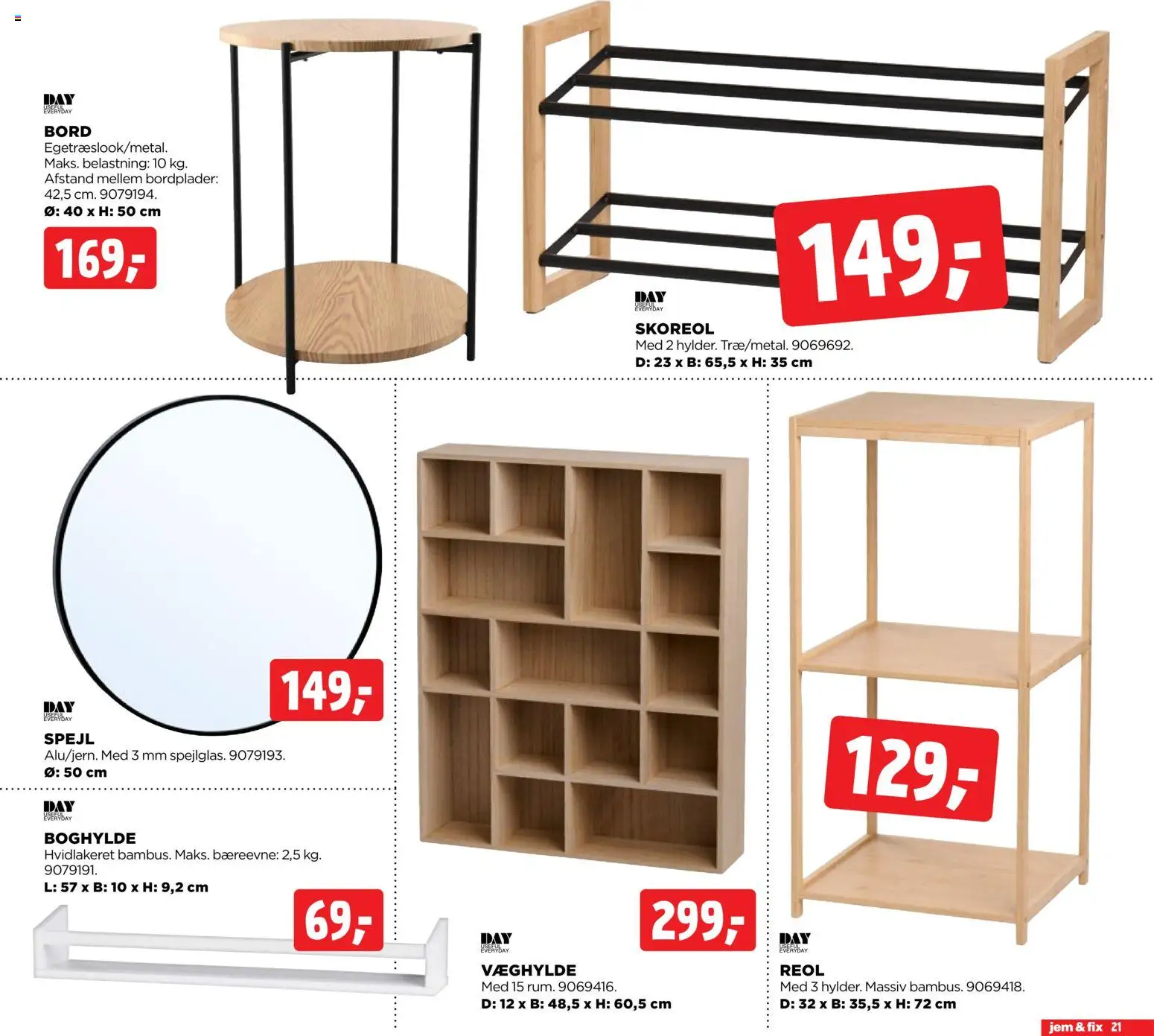 Jem & fix tilbudsavis – gyldig fra 26.10.2025 | Side: 21 | Produkter: Bord, Spejl