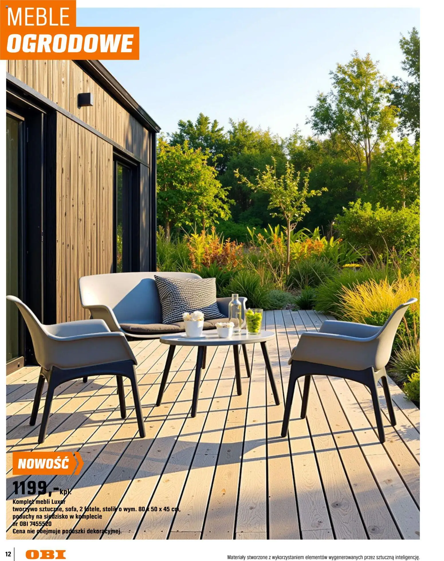 OBI gazetka - Ogród od 11.03.2026 | Strona: 12 | Produkty: Meble ogrodowe