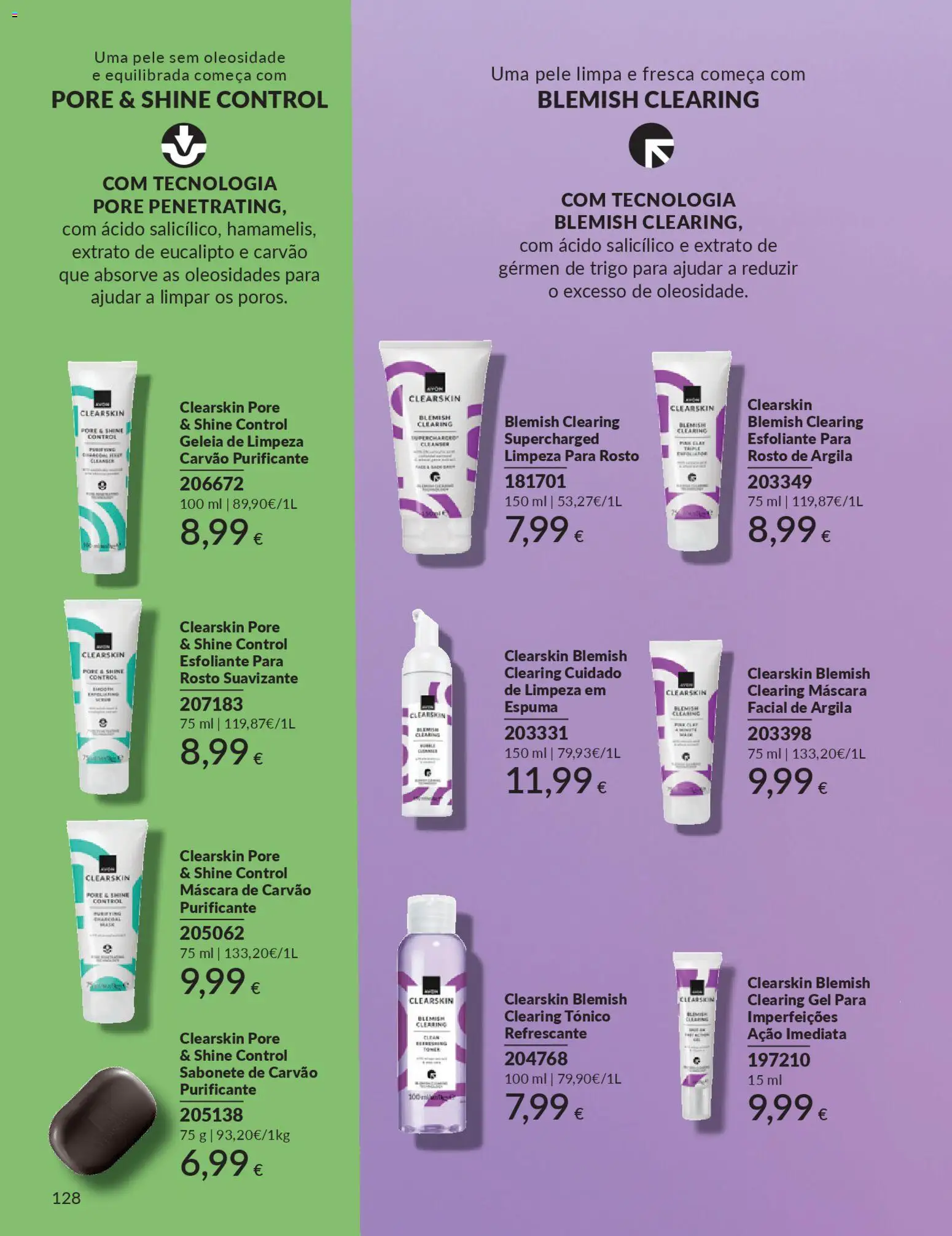 Catálogo Avon Campanha 1 │ válido de 01.01.2026 | Página: 128 | Produtos: Toner, Argila, Geleia, Máscara facial