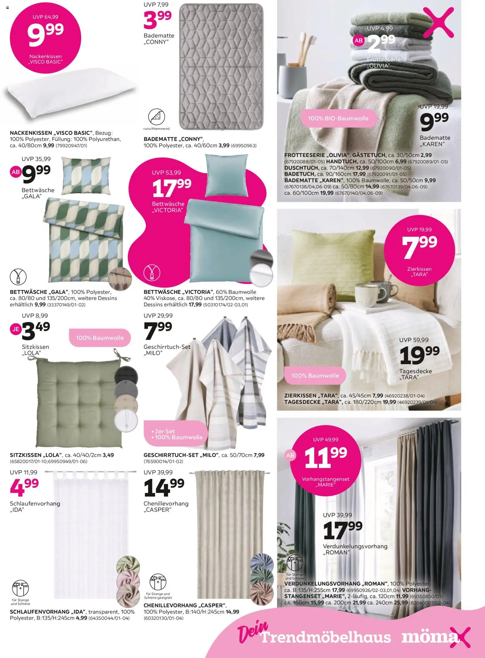 Mömax Prospekt 	 – gültig ab 09.03.2026 | Seite: 11 | Produkte: Tagesdecke, Bettwäsche, Vorhang