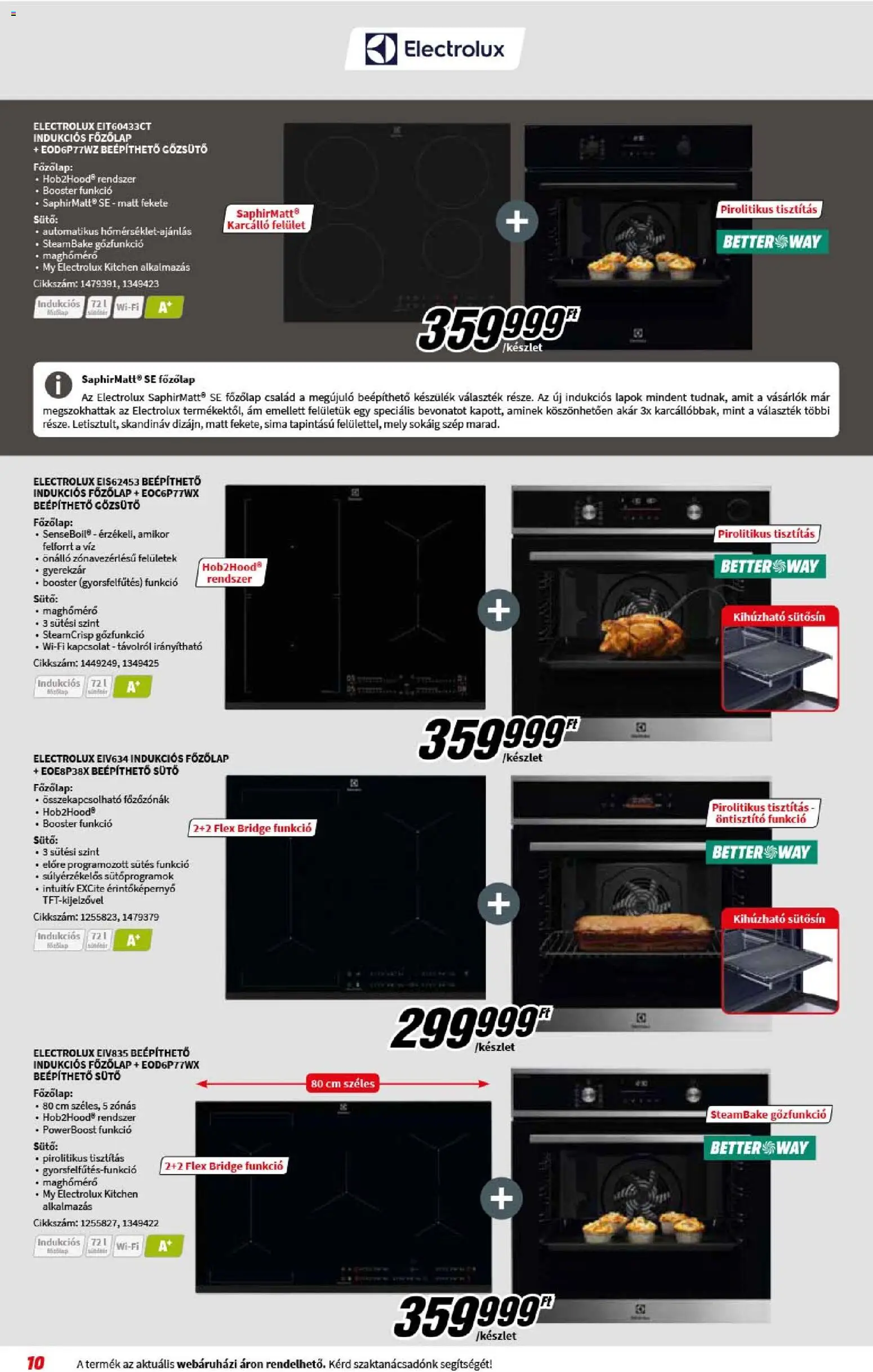 Media Markt akciós ujság - amely érvényes a következő dátumtól: 05.11.2025 | Oldal: 10 | Termékek: Sütő, Főzőlap, Indukciós főzőlap