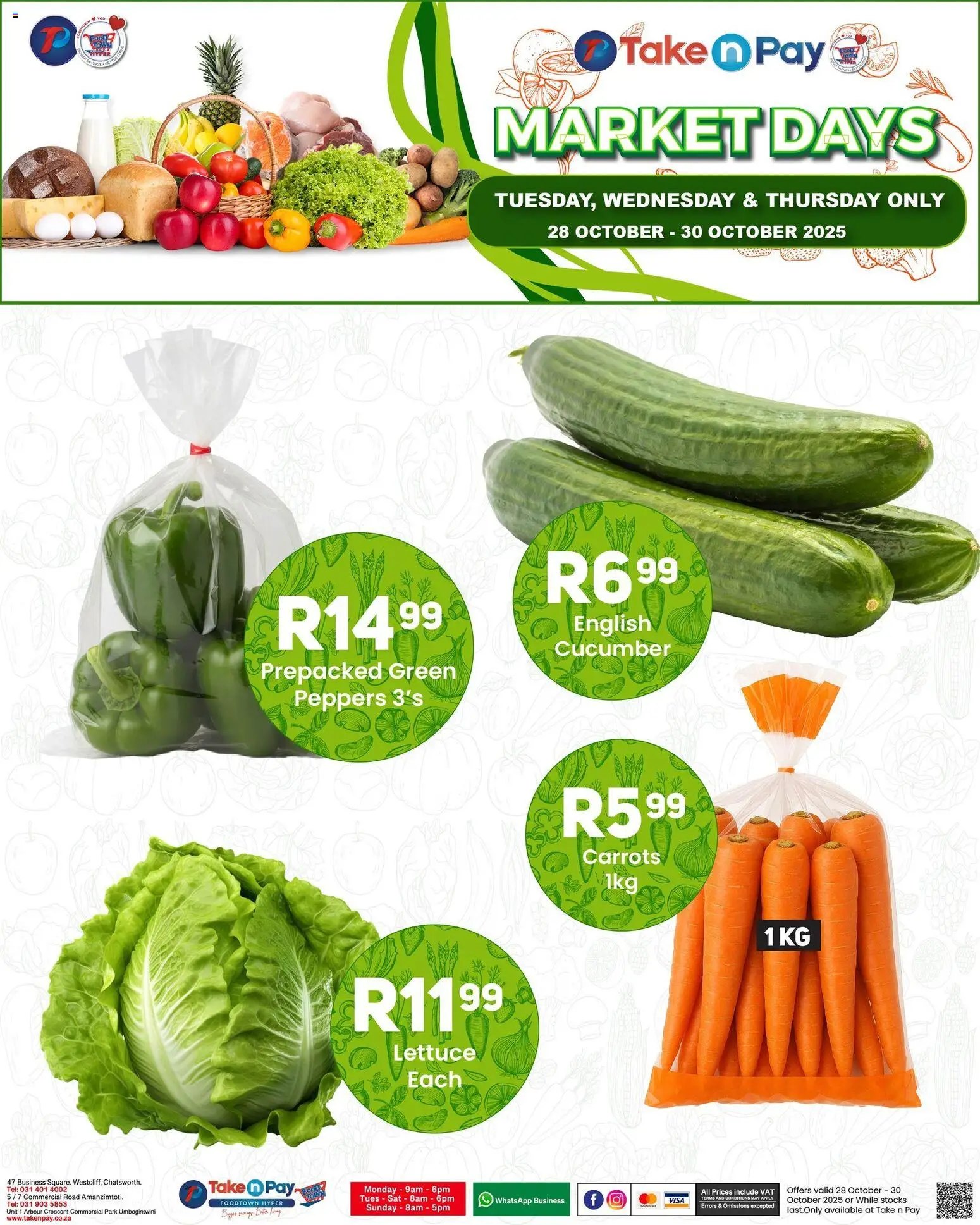 New Take n Pay catalogue – valid from 28.10.2025 | Page: 3 | Products: Carrots, Lettuce