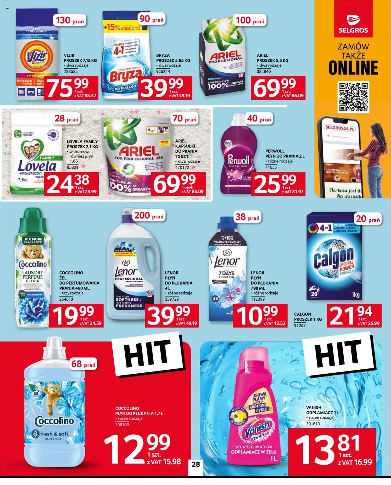 Selgros cash&carry Gazetka od 23.10.2025 | Strona: 24 | Produkty: Calgon, Coccolino, Lovela, Detergent