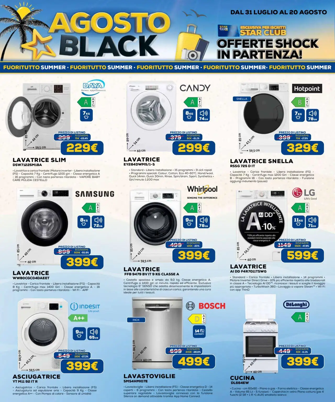 Volantino Euronics del 31.07.2025 | Pagina: 25 | Prodotti: Lavatrice, Piano cottura, Forno, Samsung