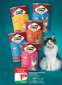 Pogląd oferty "Mokra karma dla kota Sweet Catty, różne rodzaje, 420 g" - ważna od 29.10.2025 | Strona: 62 | Produkty: Wątróbka, Karma dla kota, Wołowina, Ryba
