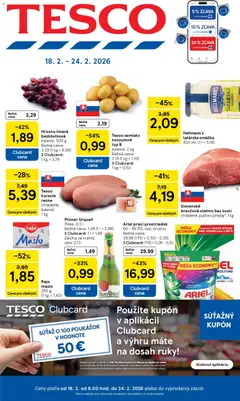 Tesco leták platný od 18.02.2026
