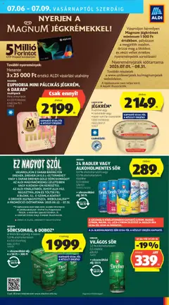 Aldi akciós ujság - amely érvényes a következő dátumtól: 03.07.2025 | Oldal: 33 | Termékek: Radler, Alkoholmentes sör, Citrom, Mangó
