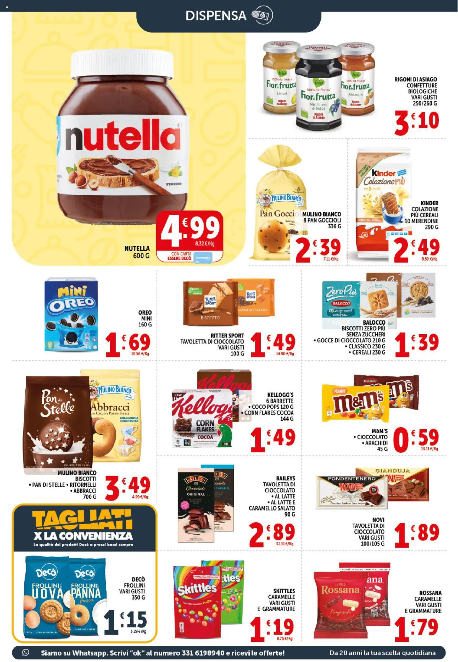 Volantino Decò del 21.04.2026 | Pagina: 11 | Prodotti: Cioccolato, Cereali, Panna, Cocco