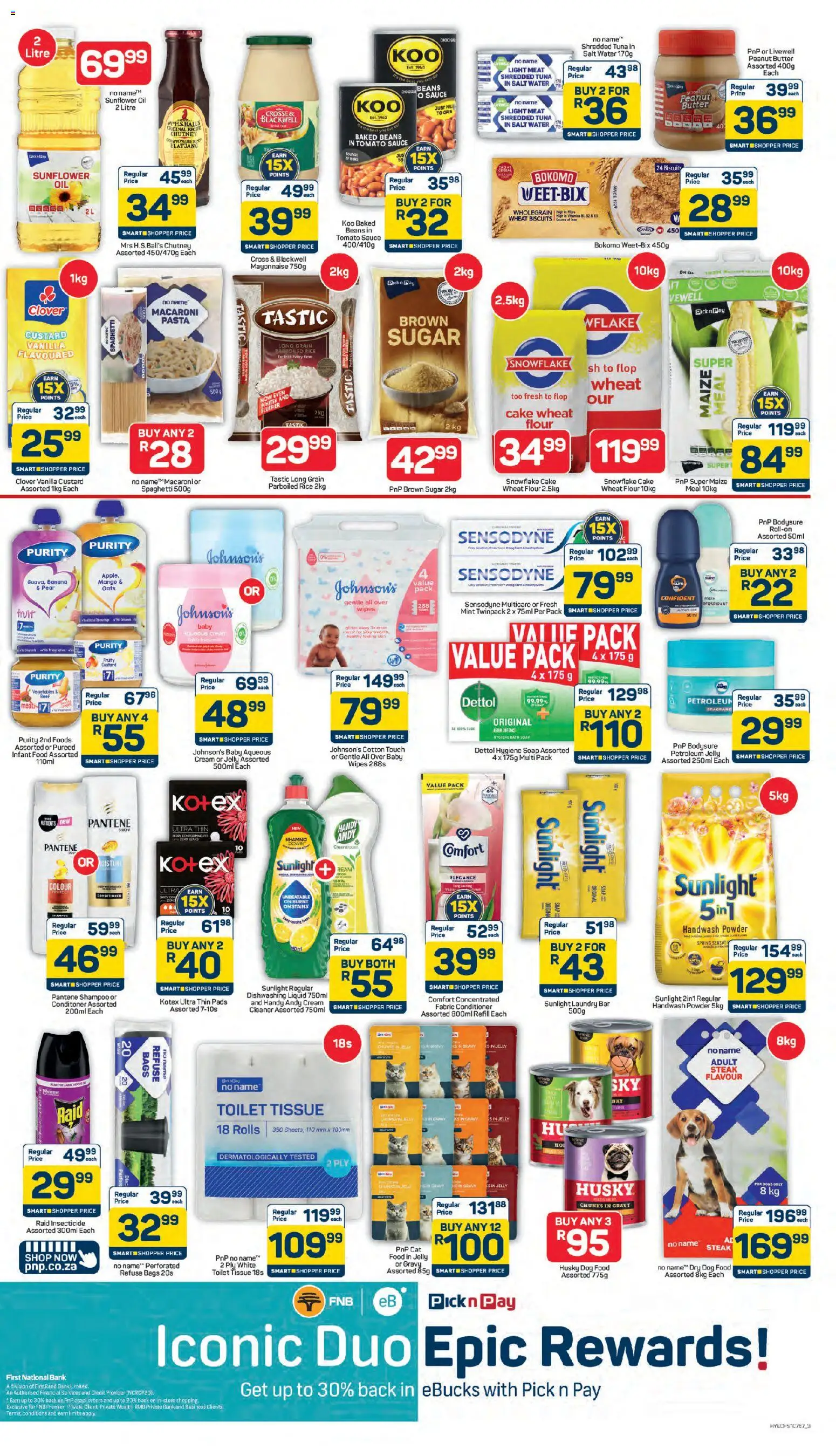 New Pick n Pay catalogue – valid from 09.04.2026 | Page: 3 | Products: Beans, Toilet, Conditioner, Dog food