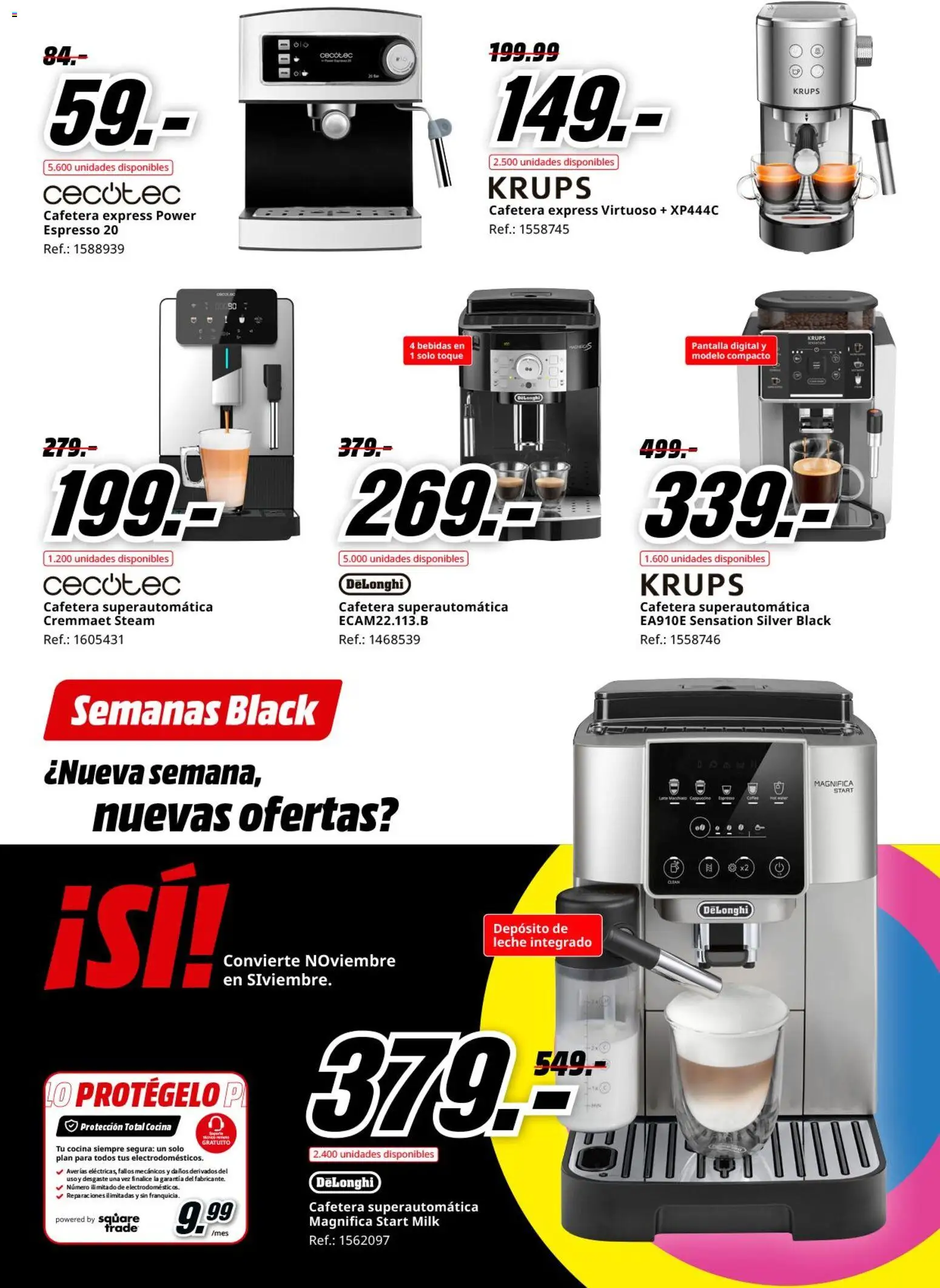 Media Markt Black Friday │ válido desde el 12.11.2025 | Página: 38 | Productos: Leche, Cocina, Cafetera