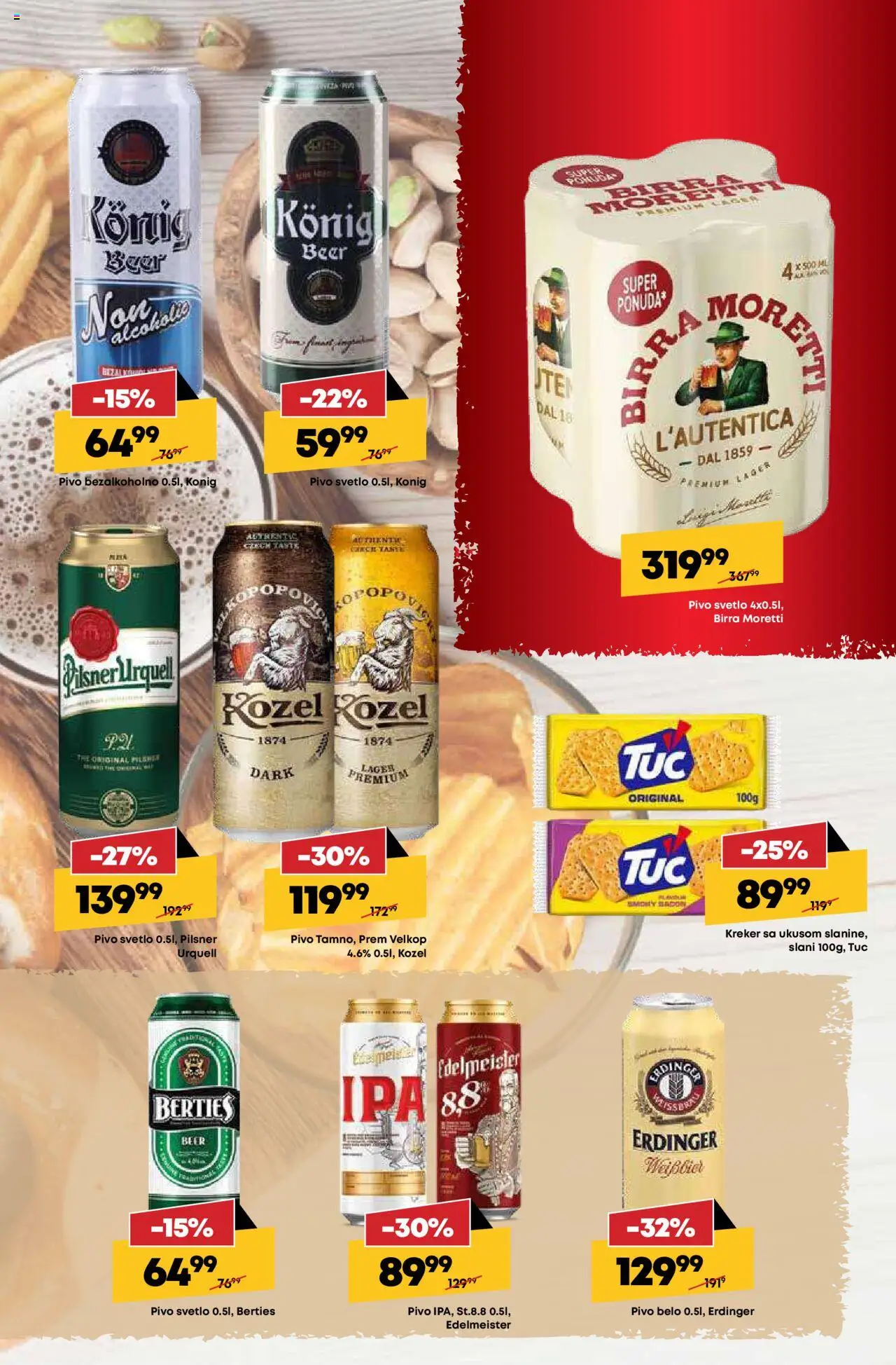 Maxi katalog - važi od 14.08.2025 | Strana: 7 | Proizvode: Birra Moretti, Tuc, Pivo, Erdinger