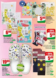 Pogląd oferty "Skarpetki damskie wzorowane Trendy, różne wzory i kolory, 1 para" - ważna od 11.03.2026 | Strona: 51