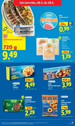 LEDO Panirani riblji štapići, Breaded fish sticks, 450 g, 100% filet - Pregled kataloga iz trgovine Lidl, vrijedi od 23.03.2026 | Stranica: 55
