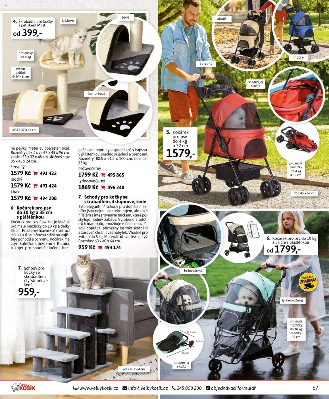 Velký Košík katalog září od 01.09.2025 | Strana: 67 | Produkty: Hodiny, Škrabadlo pro kočky, Túje, Koš