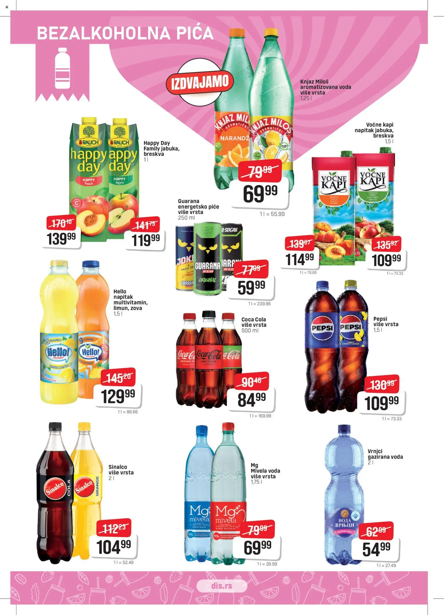 Super DIS katalog - važi od 12.03.2026 | Strana: 10 | Proizvode: Voda, Guarana, Pica, Pepsi
