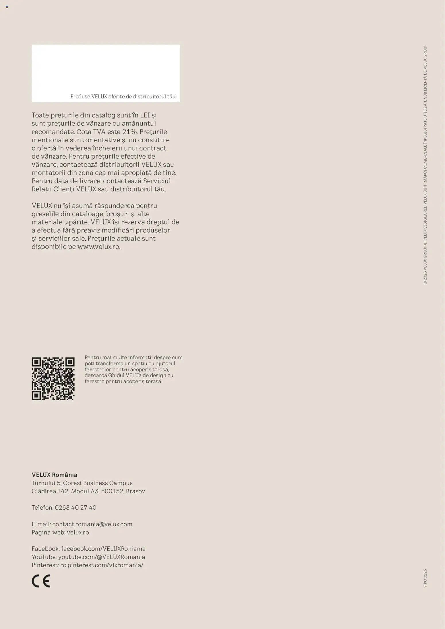 Noul catalog Velux – valabil de la 03.02.2026 | Pagină: 42 | Produse: Telefon