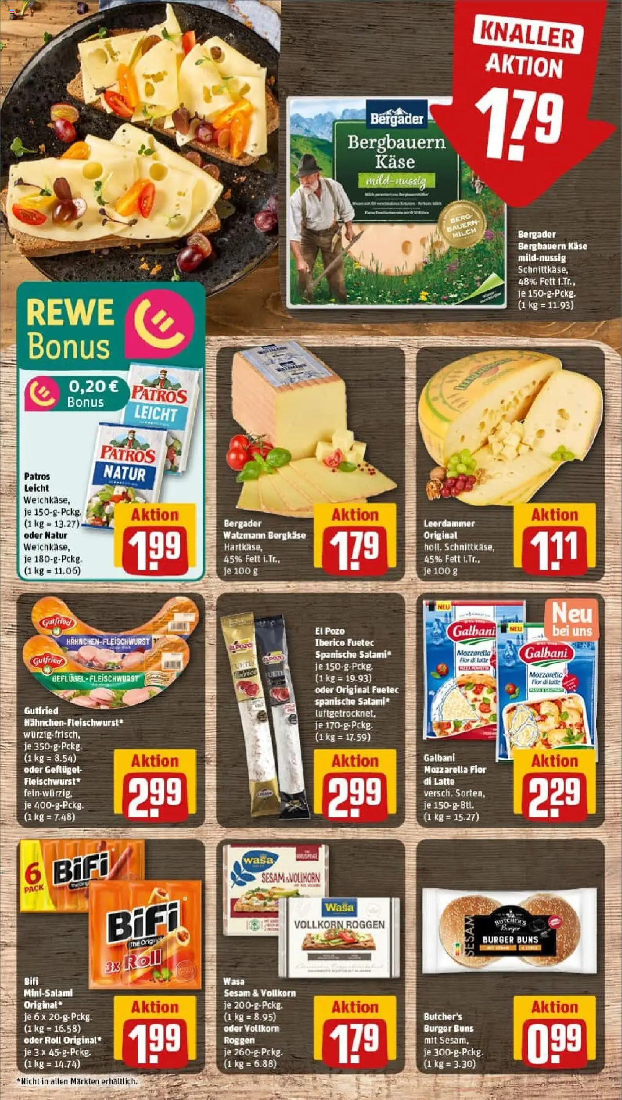 Rewe prospekt Flensburg	 – gültig ab 06.10.2025 | Seite: 7 | Produkte: Käse, Patros, Leerdammer, Salami