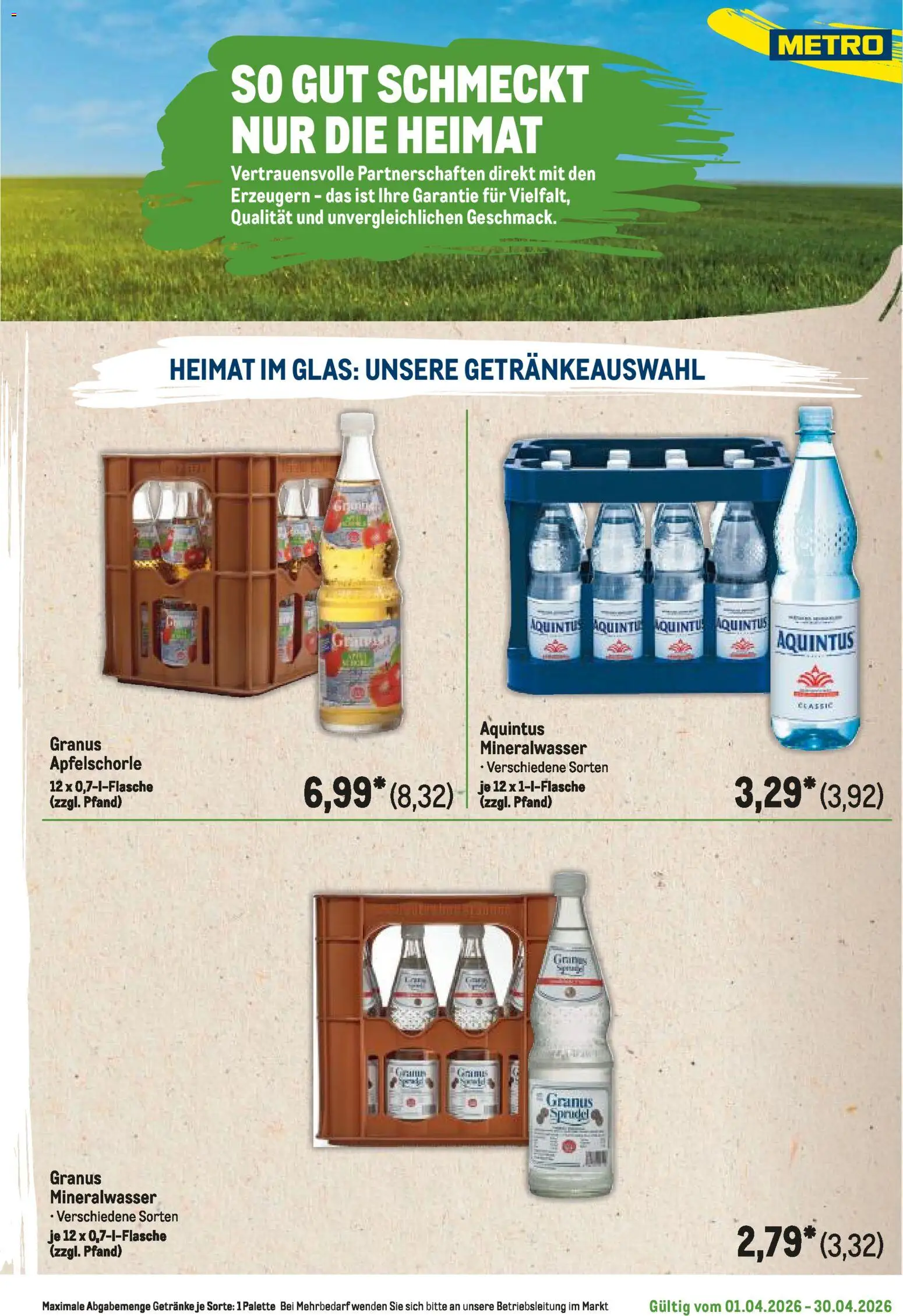 Metro Regionaler Flyer – gültig ab 01.04.2026 | Seite: 25 | Produkte: Mineralwasser