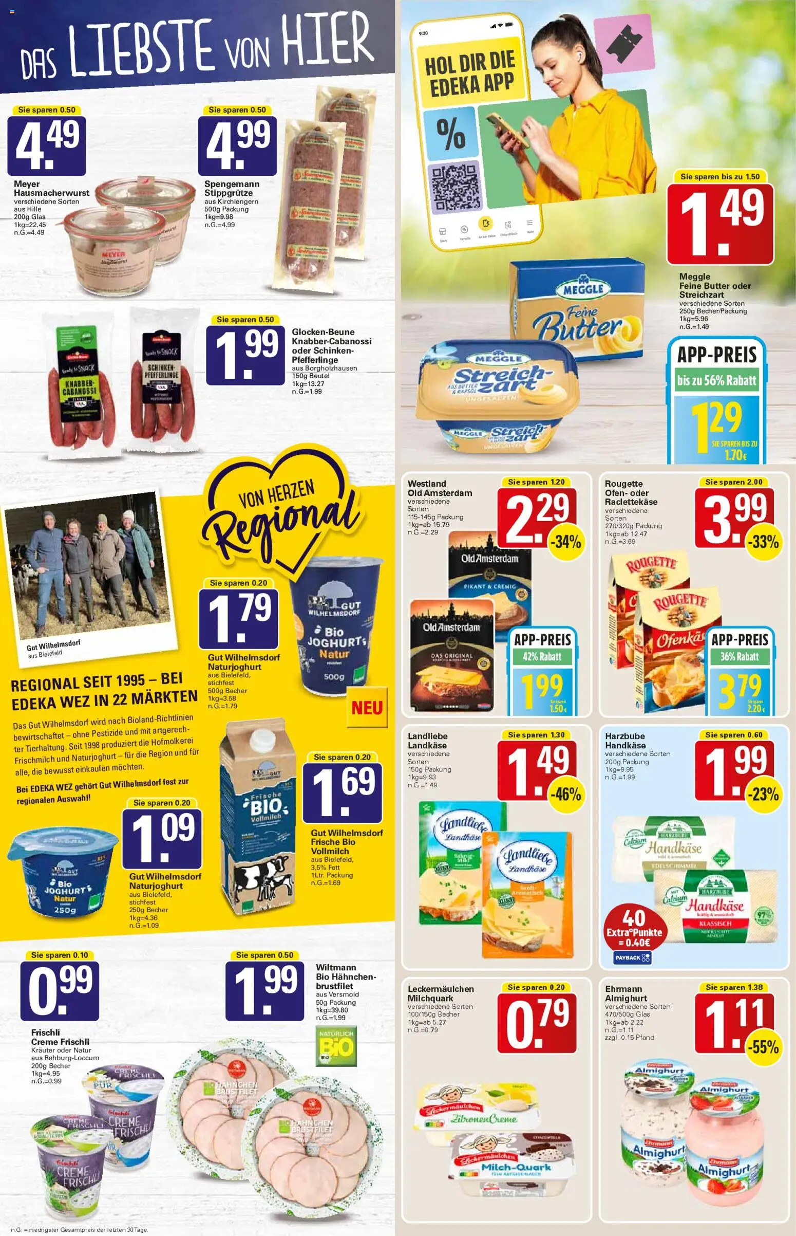 WEZ Prospekt – gültig ab 23.02.2026 | Seite: 8 | Produkte: Hahnchen, Ehrmann almighurt, Joghurt, Creme