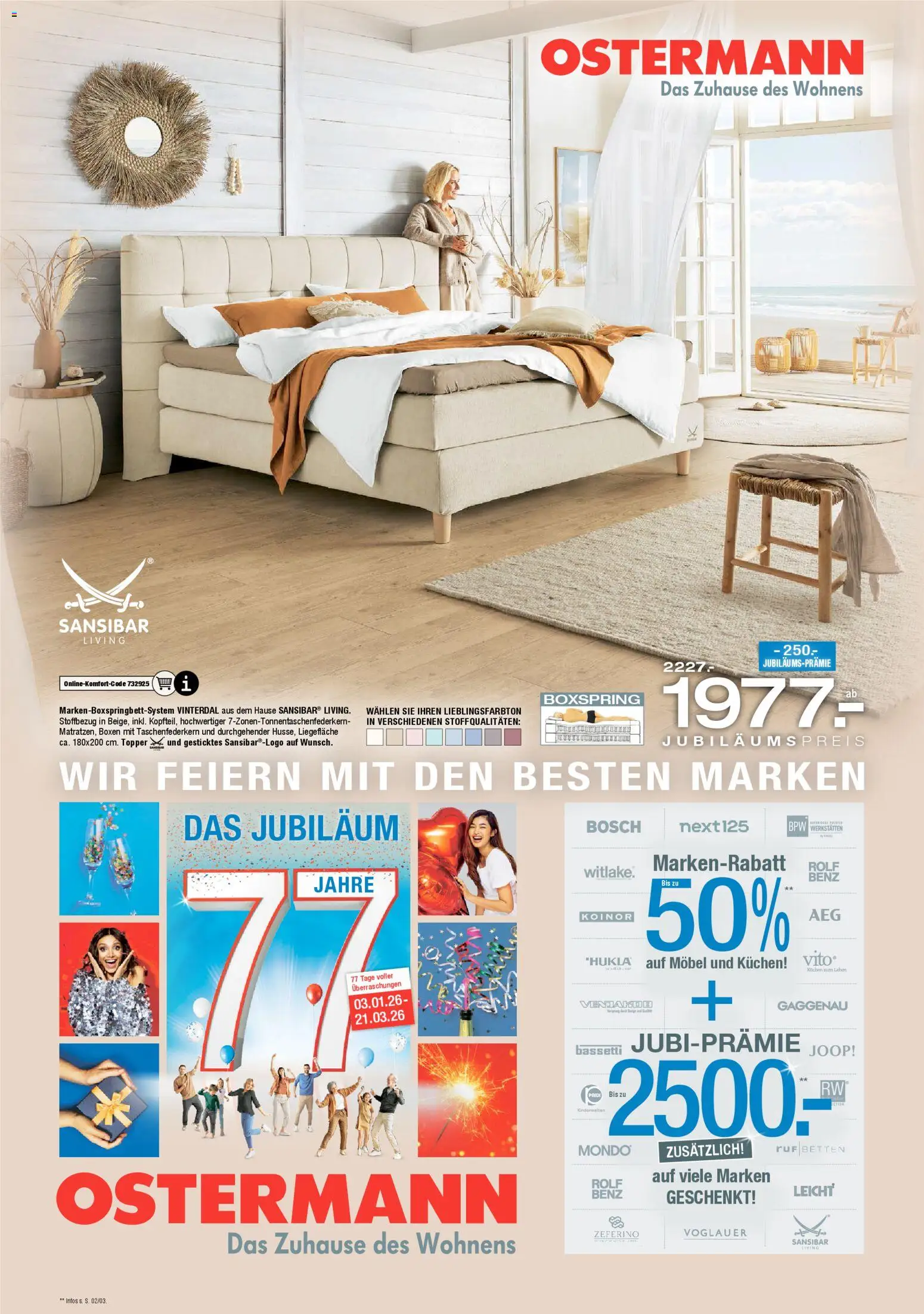 Ostermann Prospekt 	 – gültig ab 17.01.2026 | Seite: 1 | Produkte: Bosch, Topper, Kuchen