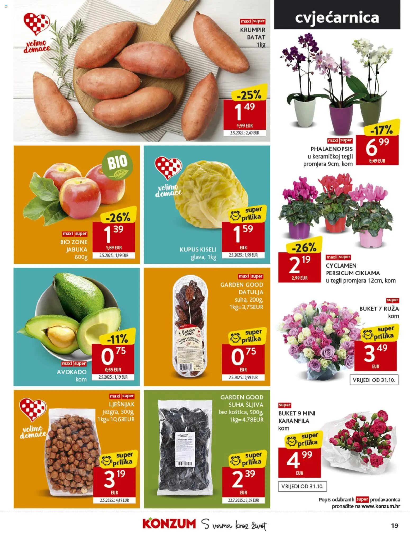 Konzum HR akciós ujság - amely érvényes a következő dátumtól: 29.10.2025 | Oldal: 19 | Termékek: Avokádó