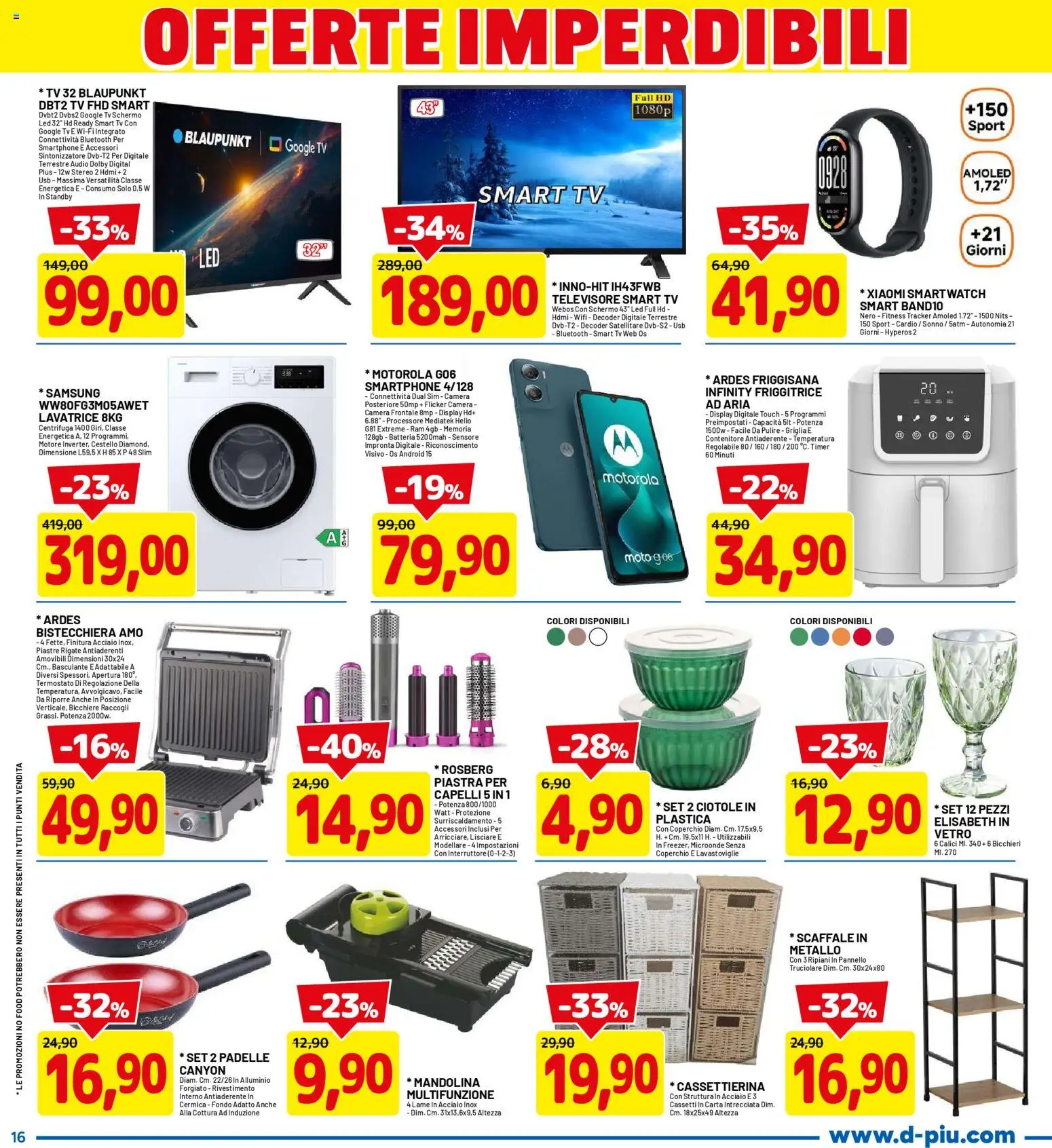 Volantino D Più del 26.01.2026 | Pagina: 16 | Prodotti: Lavatrice, Smartphone, TV, Alluminio