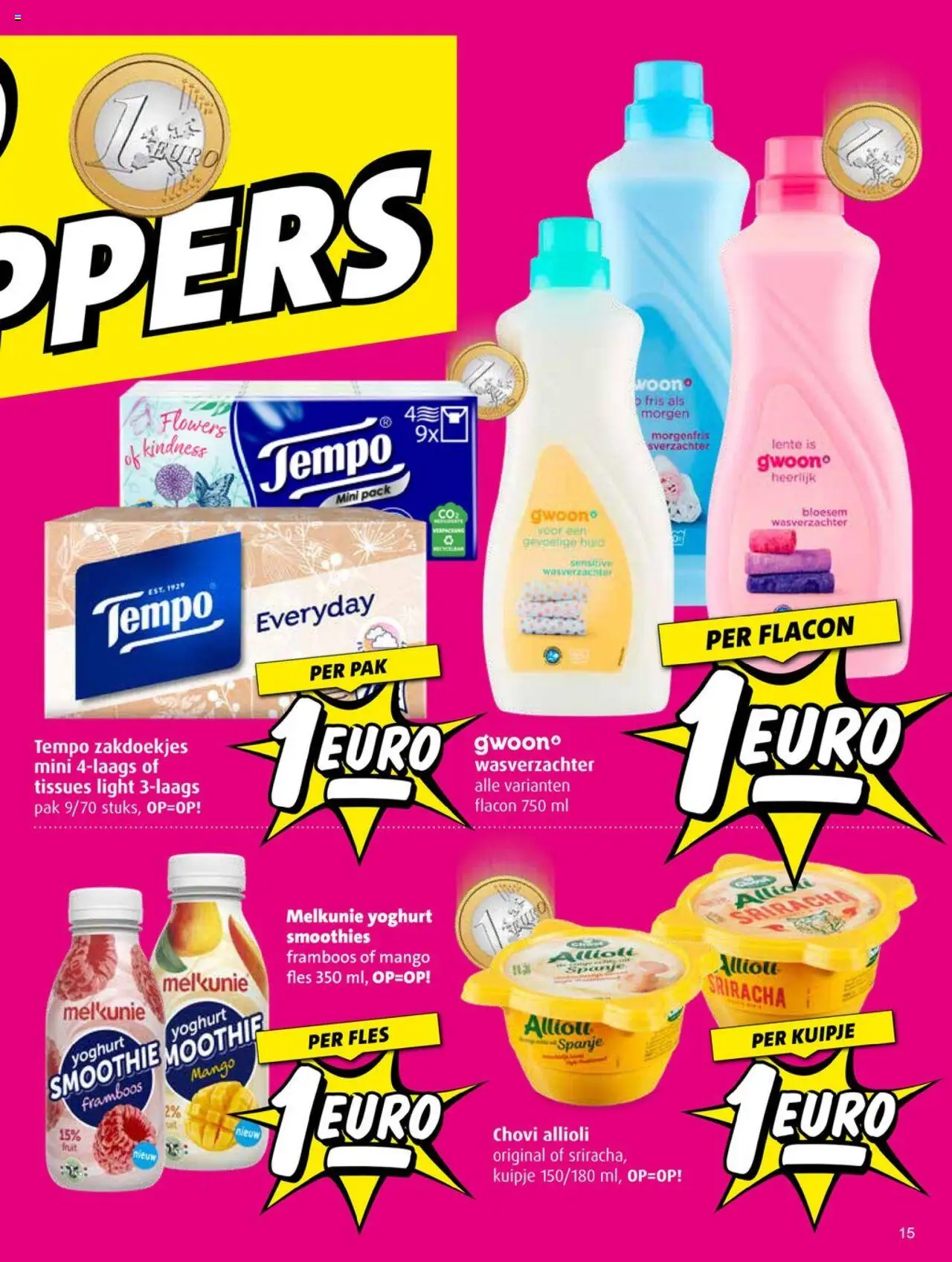  | Pagina: 15 | Producten: Wasverzachter, Yoghurt, Elektromos húsdaráló, Tissues
