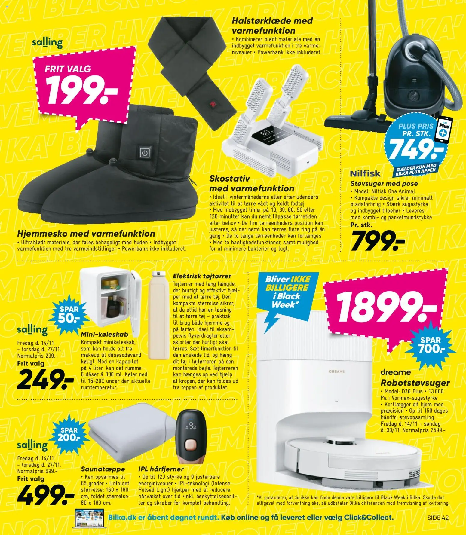 Bilka tilbudsavis – gyldig fra 14.11.2025 | Side: 20 | Produkter: Robotstøvsuger, Powerbank, Halstørklæde, Tøj