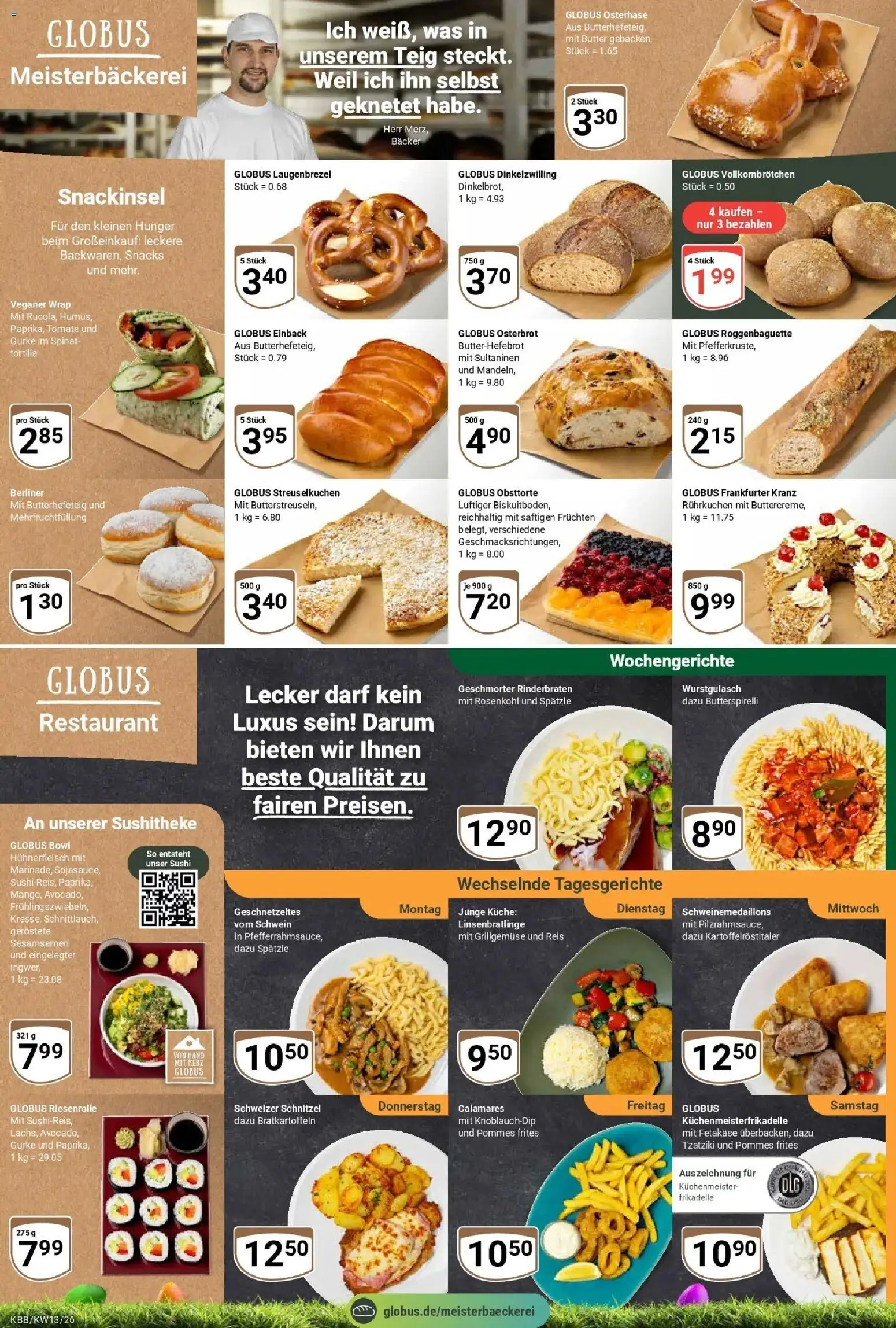 Globus prospekt Koblenz-Bubenheim	 – gültig ab 23.03.2026 | Seite: 10 | Produkte: Berliner, Butter, Pommes frites, Schnitzel