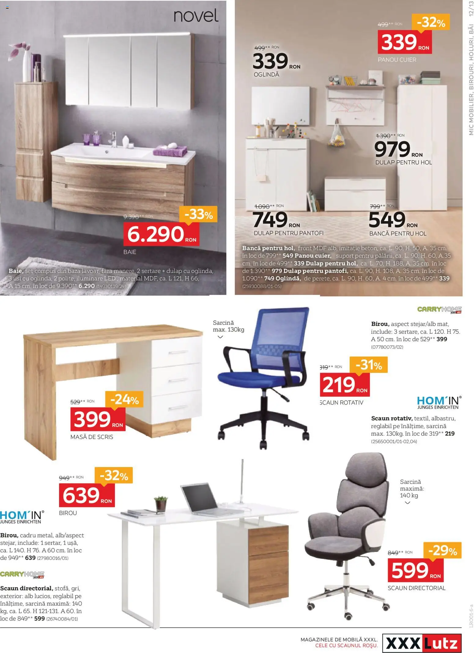 Noul catalog XXXLutz – valabil de la 05.01.2026 | Pagină: 13 | Produse: Çikolatalı gofret, Pantofi, Scaun, Bancă