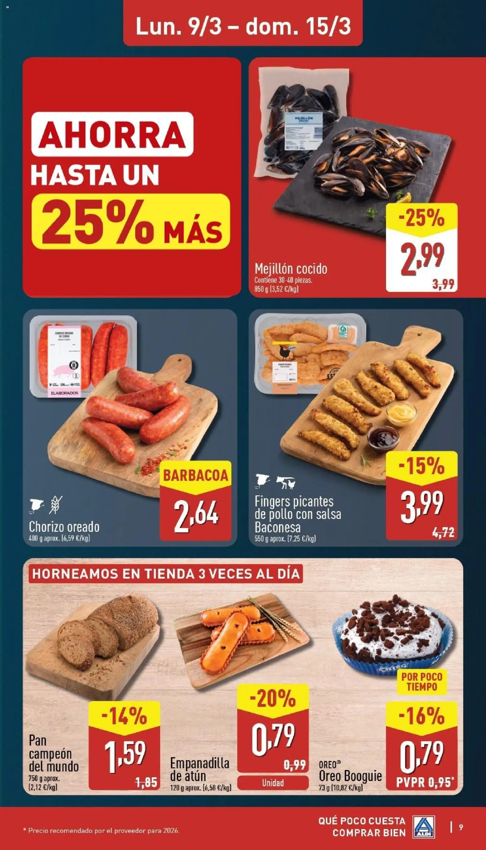 Aldi folleto Baleares │ válido desde el 09.03.2026 | Página: 9 | Productos: Pan, Barbacoa