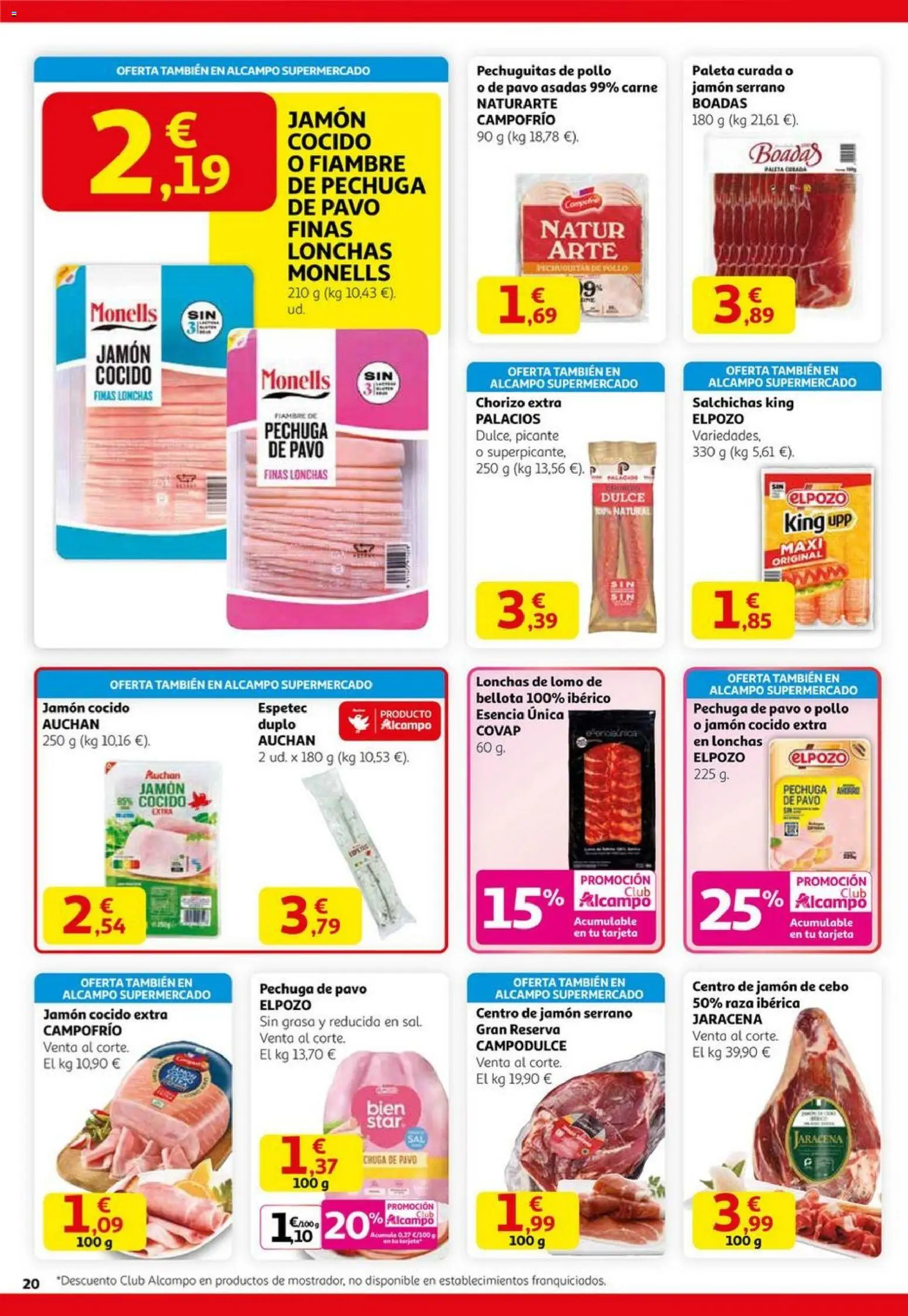 Alcampo - Black Friday │ válido desde el 06.11.2025 | Página: 20 | Productos: Jamón serrano, Jamón, Jamón cocido