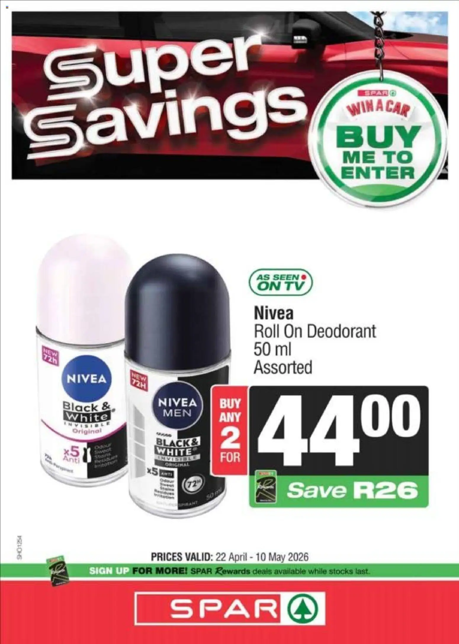 New Spar catalogue – valid from 22.04.2026 | Page: 11 | Products: TV, Deodorant