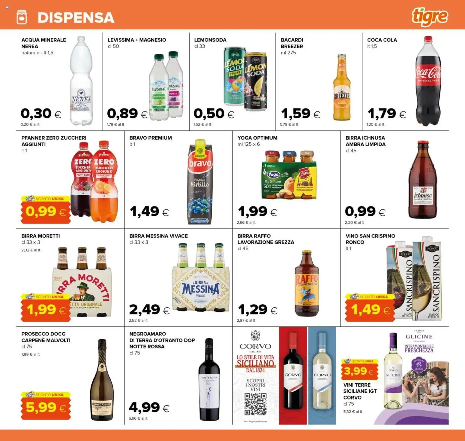 Volantino Tigre del 06.11.2025 | Pagina: 15 | Prodotti: Birra, Birra Moretti, Acqua minerale, Terra