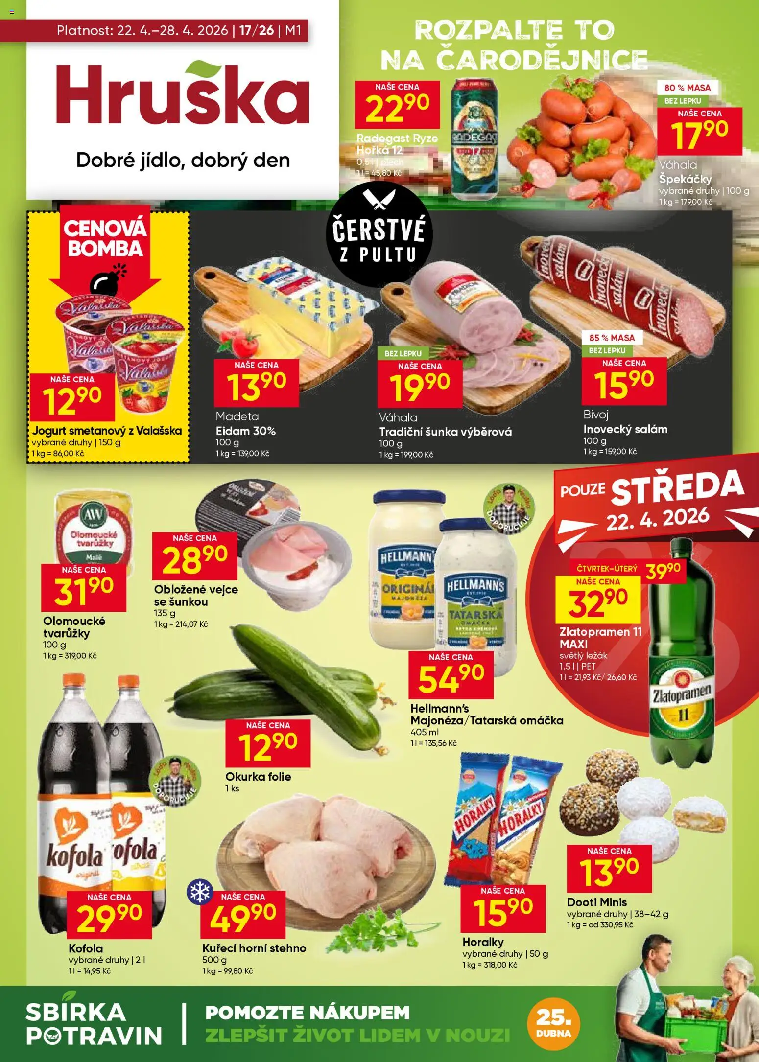 Hruška leták od 22.04.2026 | Strana: 1 | Produkty: Zlatopramen, Fólie, Plech, Eidam