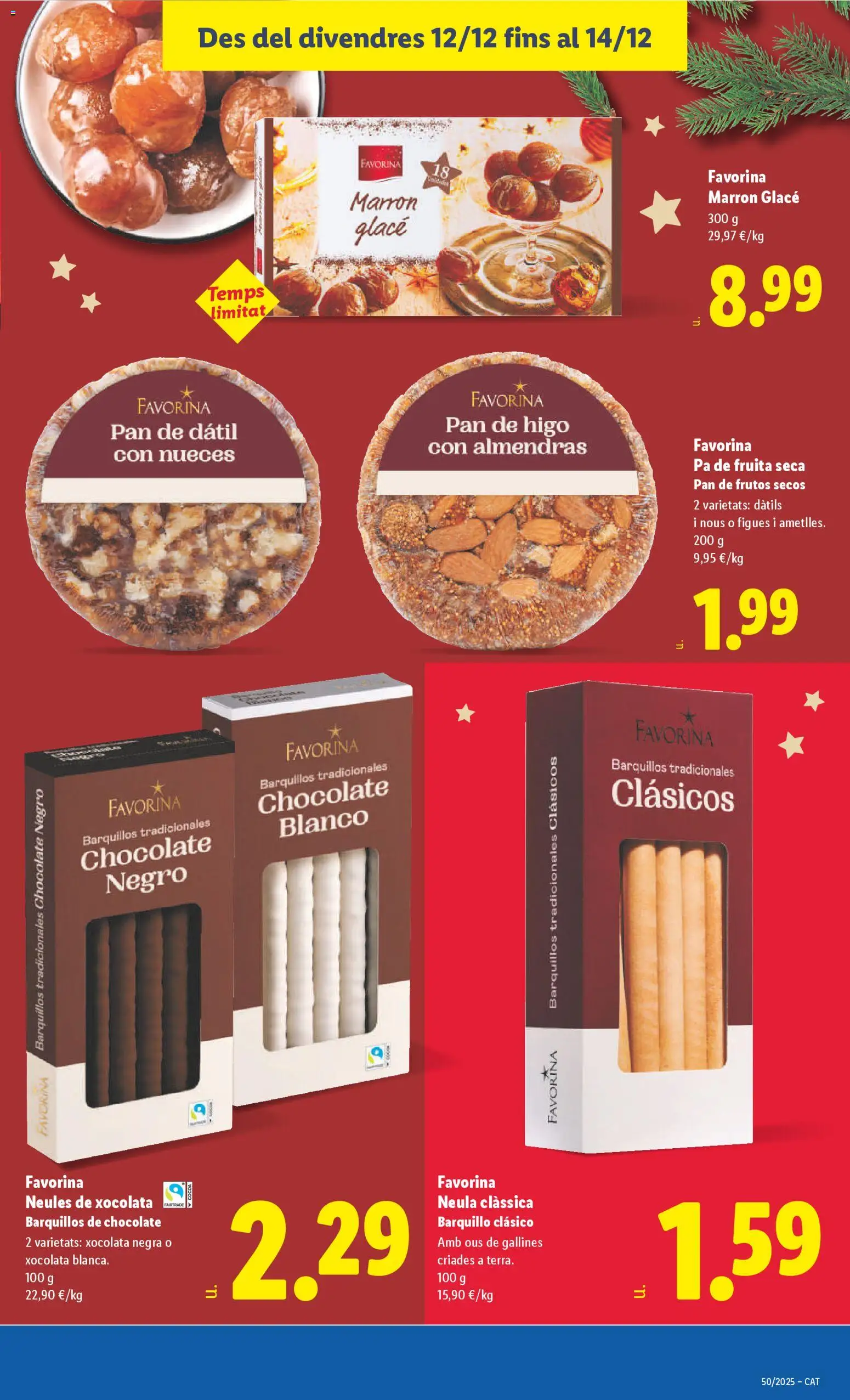Lidl folleto │ válido desde el 08.12.2025 | Página: 51 | Productos: Pan, Chocolate, Frutos secos