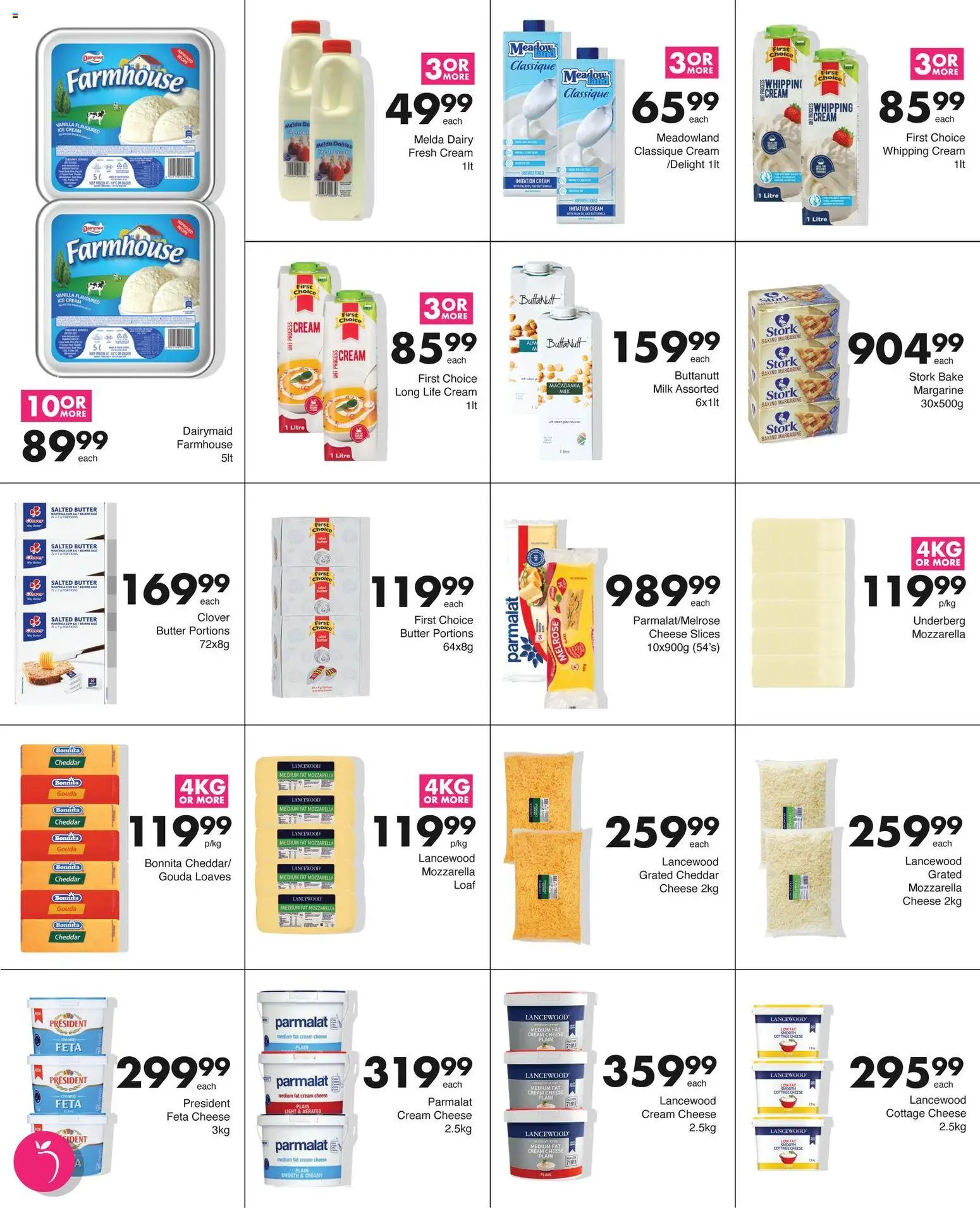New Save catalogue – valid from 19.01.2026 | Page: 2 | Products: Milk, Cheese, Light, Cream