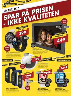 Punkt1 - Tilbudsavis gyldig fra 27.12.2025 | Side: 16 | Produkter: Digital Fotoramme, GPS, Batteri, Smartwatch