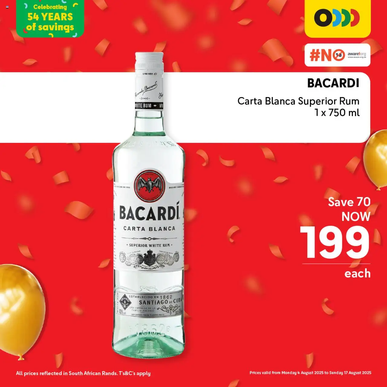 Makro Birthday Deals Liquor │ valid from 04.08.2025 | Page: 3 | Products: Loção de limpeza, Rum