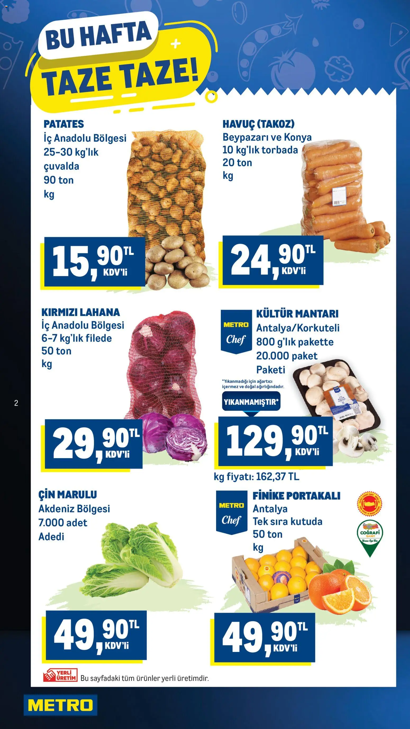 Metro Katalog - 18.03.2026 tarihinden itibaren geçerlidir | Sayfa: 2 | Ürünler: Cin, Havuç, Patates, Lahana