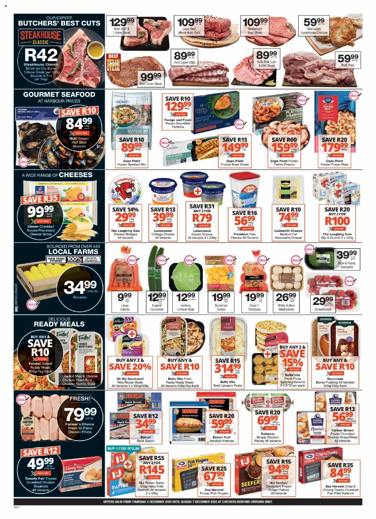 New Checkers catalogue – valid from 04.12.2025 | Page: 2 | Products: Platter, Tomatoes, Carrots, Bacon
