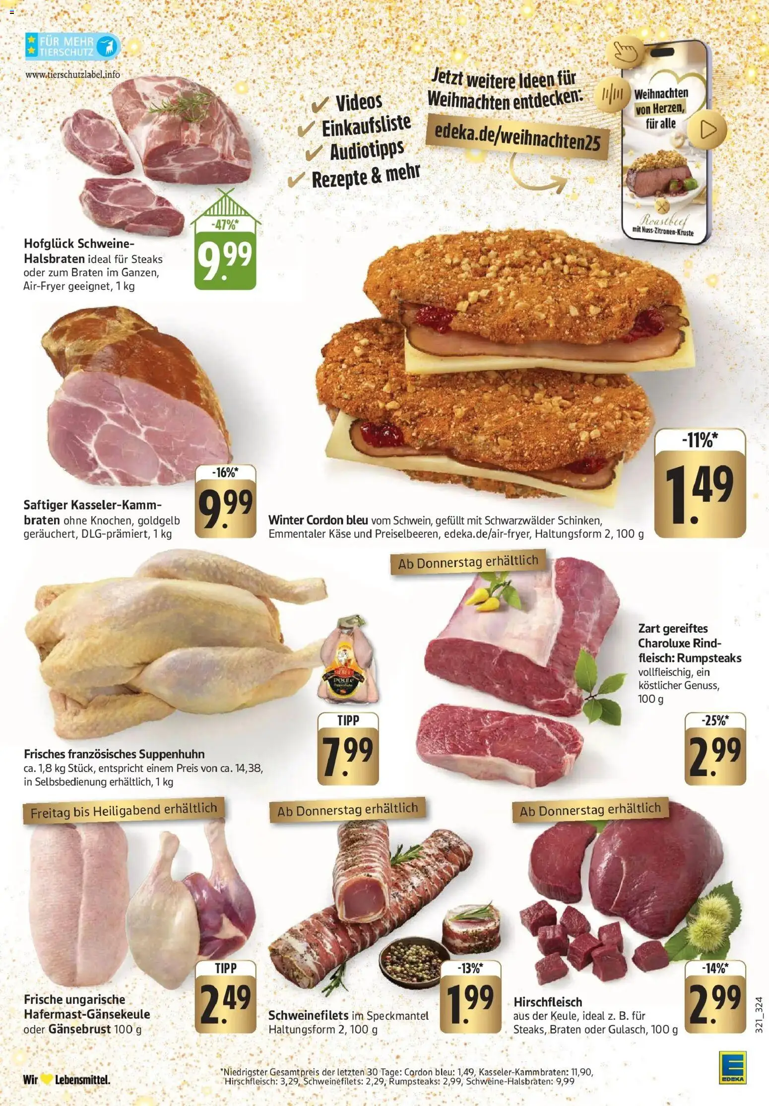 Edeka prospekt Bitburg	 – gültig ab 15.12.2025 | Seite: 7 | Produkte: Käse, Roastbeef, Steak, Fleisch
