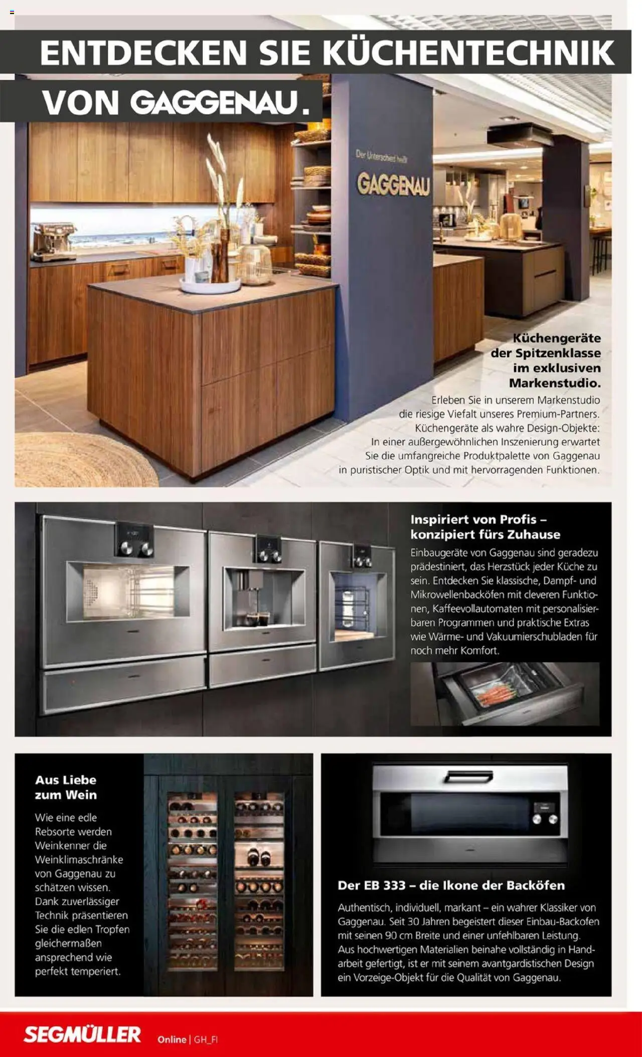 Segmüller Wohndesign – gültig ab 27.09.2025 | Seite: 40 | Produkte: Küche, Backofen, Wein