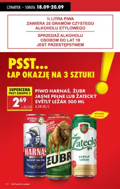 Biedronka gazetka - Oferta w tym tygodniu od 18.09.2025 | Strona: 8 | Produkty: Leżak, Harnaś, Piwo