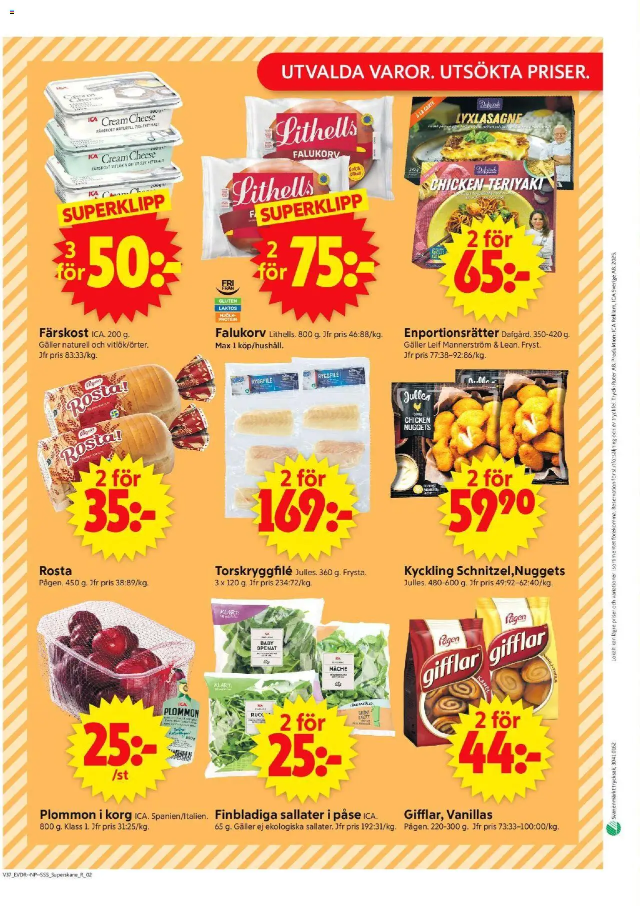 ICA Supermarket reklamblad aktuell från 08.09.2025 | Sida: 10 | Produkter: Galler, Spenat, Mjölk, Kanel
