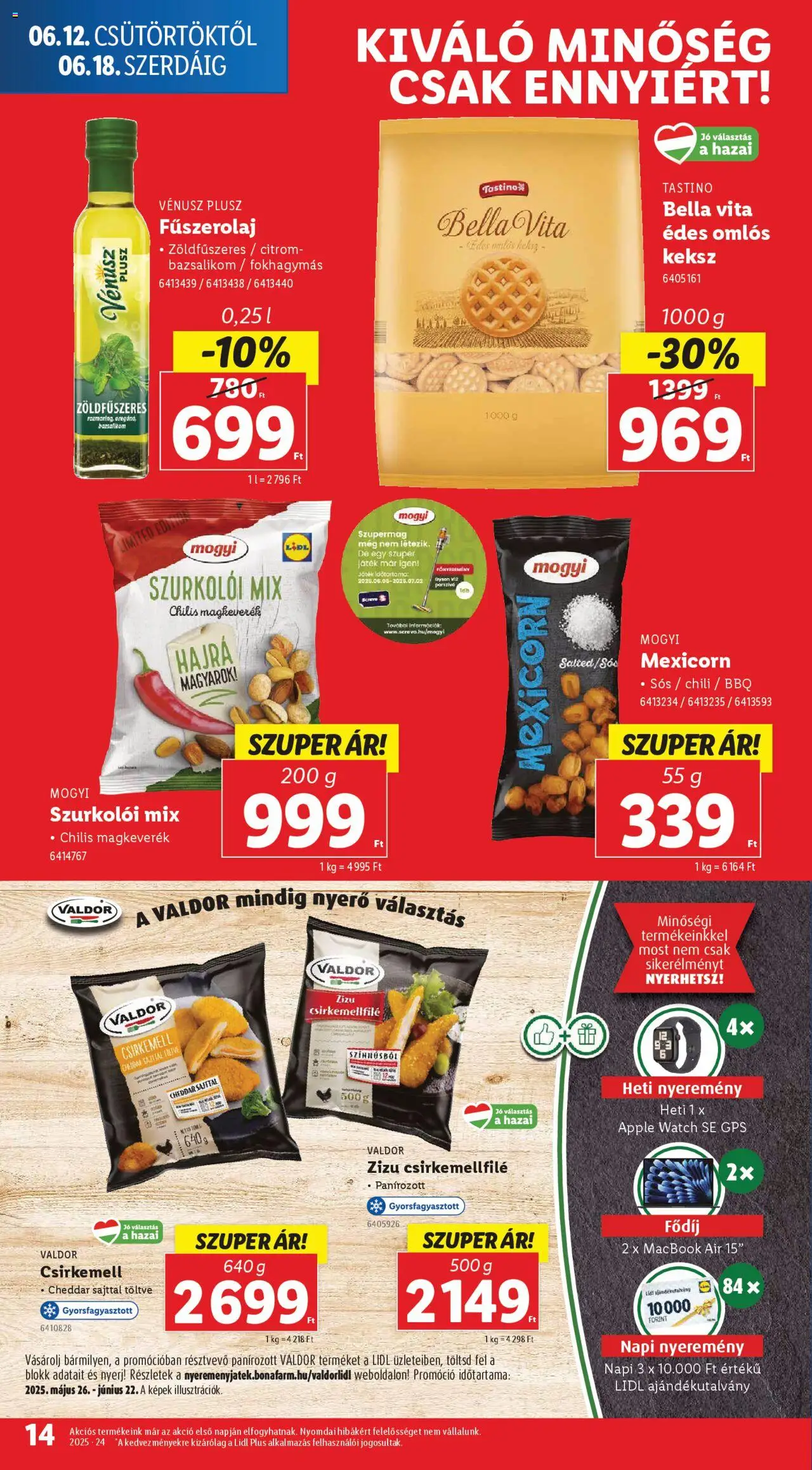 Lidl akciós ujság - amely érvényes a következő dátumtól: 12.06.2025 | Oldal: 14 | Termékek: Chili, Bazsalikom, Cheddar, Citrom