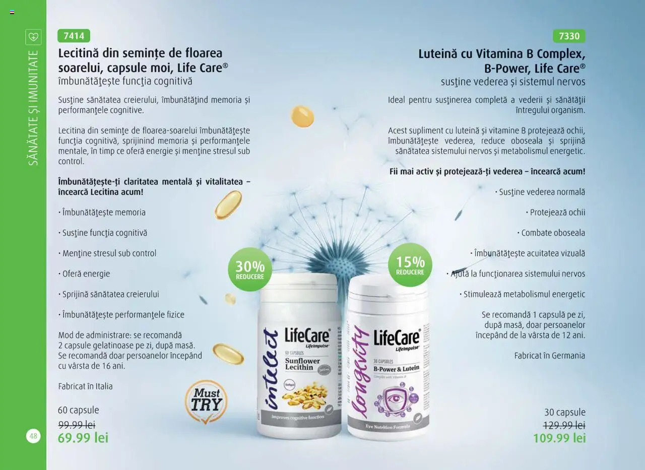 Noul catalog Life Care – valabil de la 01.10.2025 | Pagină: 50 | Produse: Semințe